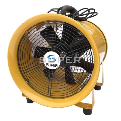 Yellow Lightweight 300mm 220V 50Hz Axial Ventilation Blower Yellow Portable Fan With UK Plug